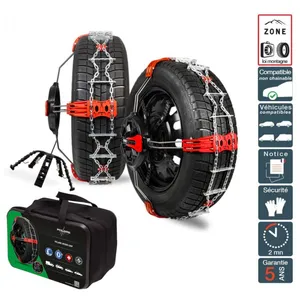 Chaînes à neige montage frontal pneu 225/60R15 garantie 5 ans - Polaire 0070-PSPC-12Vendu parmanomano