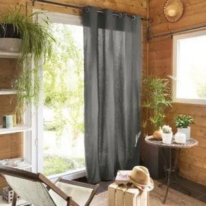 Rideau 140x260 cm Coton Granit pas cher