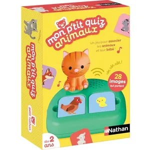 Jeu éducatif et électronique Nathan Mon p'tit quiz animaux pas cher