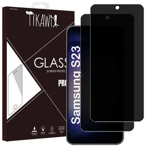Tikawi x2 Verres trempés Anti-Espion 9H Samsung Galaxy S23 (6.1') Protection Ecran Haute résistance - [Anti-traces] - Film x2Vendu parcdiscount