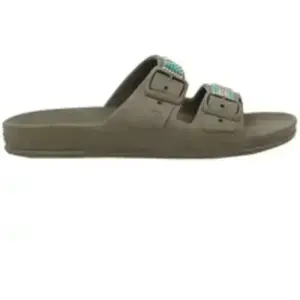 Claquettes femme Cacatoès Jericoacoara - dark kaki pas cher