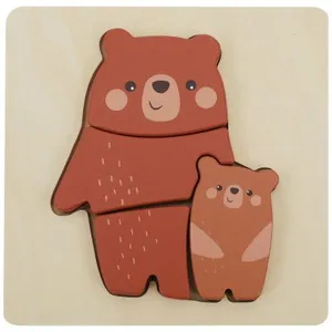 Sapin Malin Puzzle en bois Ours (4 pièces)Vendu parberceau-magique