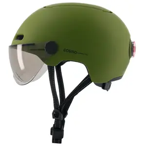 Casque vélo Cosmo Connected Fusion+ Kaki mat pas cher