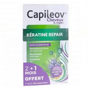 Nutreov Capileov Keratine Repair - Boite 30 comprimés - Tripack pas cher