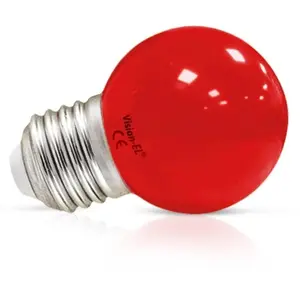 VISION-EL Ampoule LED E27 Couleur Bulb G45 1W RougeVendu parmanomano