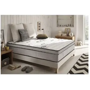 NATURALEX Matelas CARBONE PLUS 140x190 cm - Mousse mémoire de forme HR, Blue Latex, Hypoallergénique - Face été/hiver - 7 Zones - Épais 24 cm pas cher