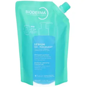 Bioderma Sébium gel moussant eco-recharge 400ml Nettoyant purifiant pas cher