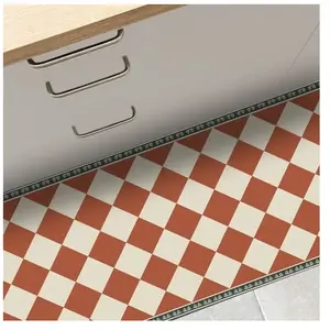 Tapis décoratif - 99 DECO - Retro Brique - 50x120 cm - PVC - Résistant au glissement pas cher