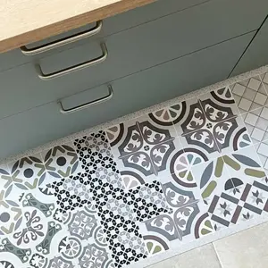 Tapis de sol - 99 DECO - NAPLES - Vinyle antidérapant - 50x200cm - Multicolore pas cher