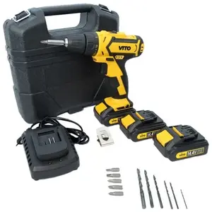 Perceuse Visseuse sans fil VITO - 14,4V - 3 batteries lithium 2.0Ah - ... pas cher