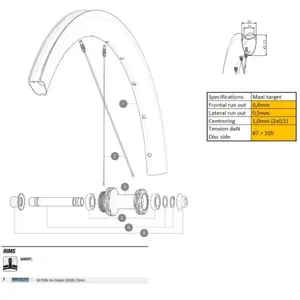 Mavic Jante De Vélo De Route Cosmic Slr45 23
