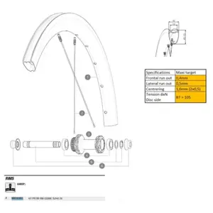 Mavic Jante De Vélo De Route Cosmic Slr45 26