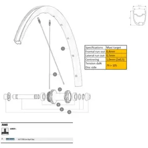 Mavic Jante De Vélo De Route Ksyrium Hooked Disc pas cher