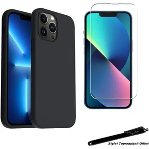 Coque de protection Noir + Verre trempé pour iPhone 13 Pro max avec Stylet Toproduits® pas cher