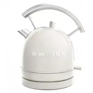 Bouilloire vintage - SWEISS - KTL8 - 2200 W - 1,8 L - Socle 360° - Beige pas cher