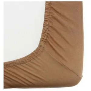 Trois Kilos Sept Drap housse en coton Camel (60 x 120 cm) pas cher