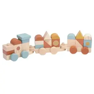 Trois Kilos Sept Train de construction en bois pas cher