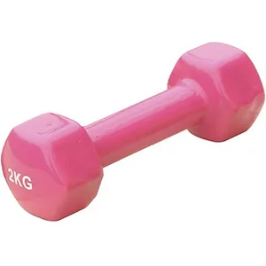 SPORTIFRANCE Paire d'haltères vinyle 2kg Sporti France - rose - TU pas cher