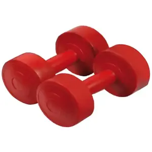 SPORTIFRANCE Paire dhaltère ciment Sporti France - rouge - 3 kg pas cher
