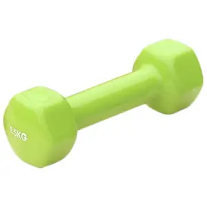 Sporti France Vinyl 1.5kg Dumbbell 2 Eenheden Groen 1.5 kg pas cher