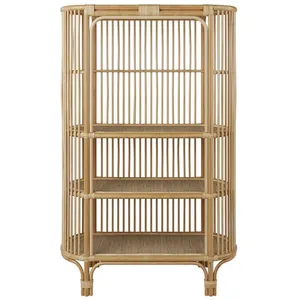 Bibliothèque - RENDEZ VOUS DECO - Marthe en rotin - 3 étagères - Style...Vendu parcdiscount