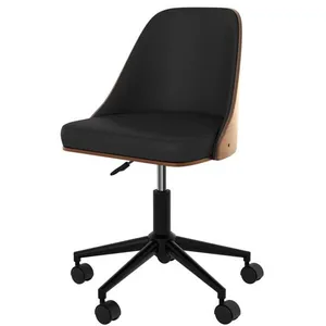 RENDEZ VOUS DECO Chaise de bureau Georges noire pas cher