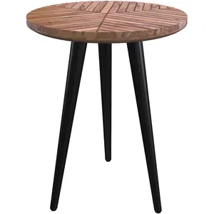 Table basse ronde - RENDEZ VOUS DECO - Ella 40 cm - Marron - Bois - Panneaux de particules - Meuble de salon pas cher