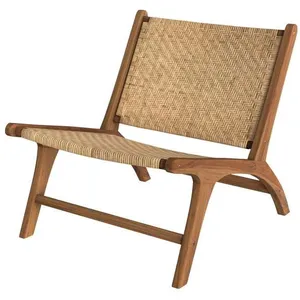 RENDEZ VOUS DECO Fauteuil Kilka en teck et rotin naturel pas cher