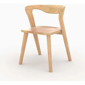 Chaise en bois d'hévéa clair - Vega - Rendez-Vous Déco pas cher