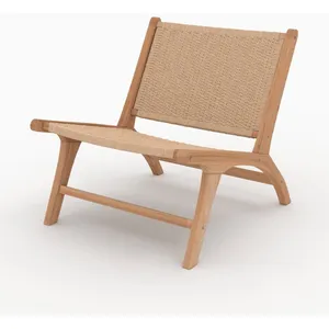 Fauteuils - Rendez-Vous Déco - Fauteuil Kilka en bois de teck et corda... pas cher