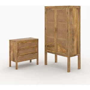 Ensemble commode et armoire en bois - Tiki - Rendez-Vous Déco pas cher