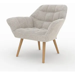 Fauteuil - RENDEZ VOUS DECO - Fauteuil en tissu gris clair - 1 place -...Vendu parcdiscount