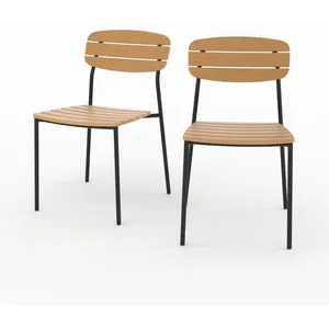 Lot de 2 chaises de jardin en bois -  Rendez-Vous Déco pas cher