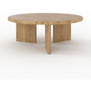 Table basse ronde en bois massif de mindi - Galia - Rendez-Vous Déco pas cher