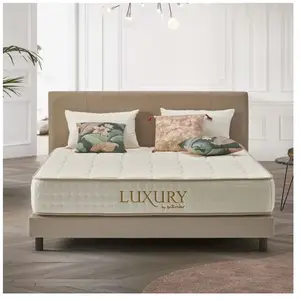 NATURALEX Matelas 160x200 cm - Luxury - Matelas Ressorts Ensachés, Mousse mémoire de forme HR + Blue Latex, Mi-Ferme, Épais 24 cm pas cher