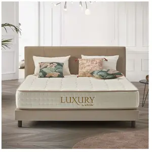 NATURALEX Matelas 140x190 cm - Luxury - Matelas Ressorts Ensachés, Mousse mémoire de forme HR + Blue Latex, Mi-Ferme, Épais 24 cm pas cher