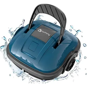 Robot Piscine sans Fil Stationnement Automatique Double Motorisation Aspirateur Robot Autonomie 100 Minutes pas cher