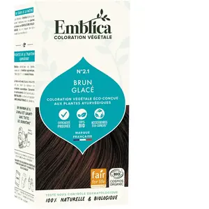 Coloration Végétale - Emblica - N°2.1 Brun Glacé - Vegan - 100% Bio - 100g pas cher