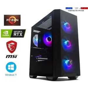 PC Gamer MSI Ryzen 7 5700X - RTX 5060Ti 8Go Ventus 2X - 32Go Ram - SSD... pas cher