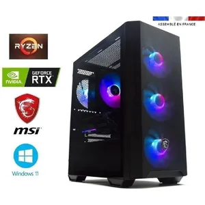 PC Gamer MSI Ryzen 7 5700X - RTX 5060Ti 16Go Ventus 2X - 32Go Ram - SS... pas cher