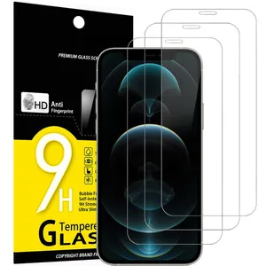 MYLS Lot de 3 Verre Trempé pour iPhone 12 Pro Max (67) Film Protection...
