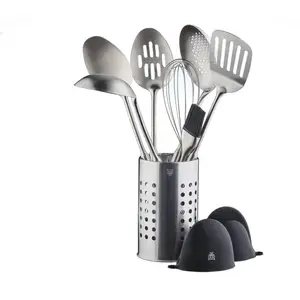 BJORN Set dustensiles de cuisine en acier inoxydable STAL - 10 pièces pas cher