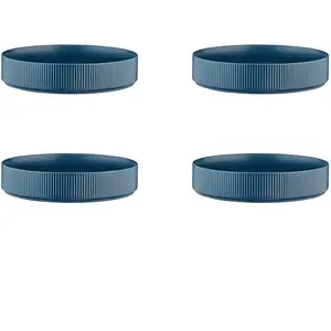 BJORN Assiette creuse SCANDI Ø215cm - 4 pièces - Marine pas cher