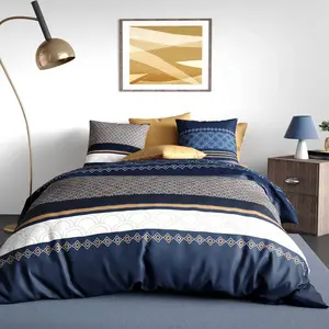 Parure Housse De Couette 3pcs 220x240cm 100% Coton 57fils Kalypso pas cher