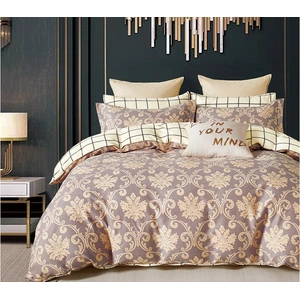 Parure housse de couette 3 pcs 240x220 cm 100 % percale de coton 80 fils Orévance pas cher