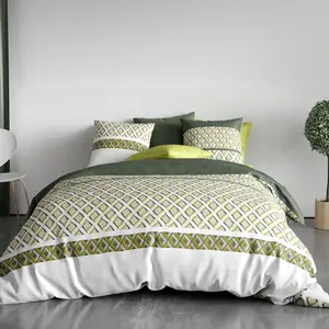 Parure Housse De Couette 3pcs 260x240cm 100% Coton 57 Fils Nayaa pas cher