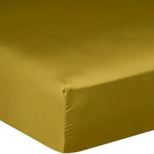 Drap Housse 140x190cm Bonnet:30cm 100% Satin De Coton 105 Fils Bronze pas cher