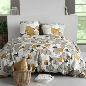 Parure Housse De Couette 3pcs 260x240cm 100% Coton 57fils Arom pas cher