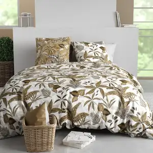 Parure Housse De Couette 3pcs 260x240cm 100% Coton 57fils Kahoni pas cher