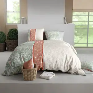 Parure Housse De Couette 3pcs 240x220cm 100% Coton 57fils Prana pas cher